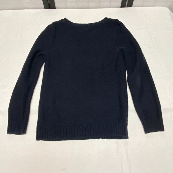 Tommy Hilfiger Scoop Neck Pull Over Cable & Rib Knit Sweater Navy Blue Kids L - Picture 9 of 12